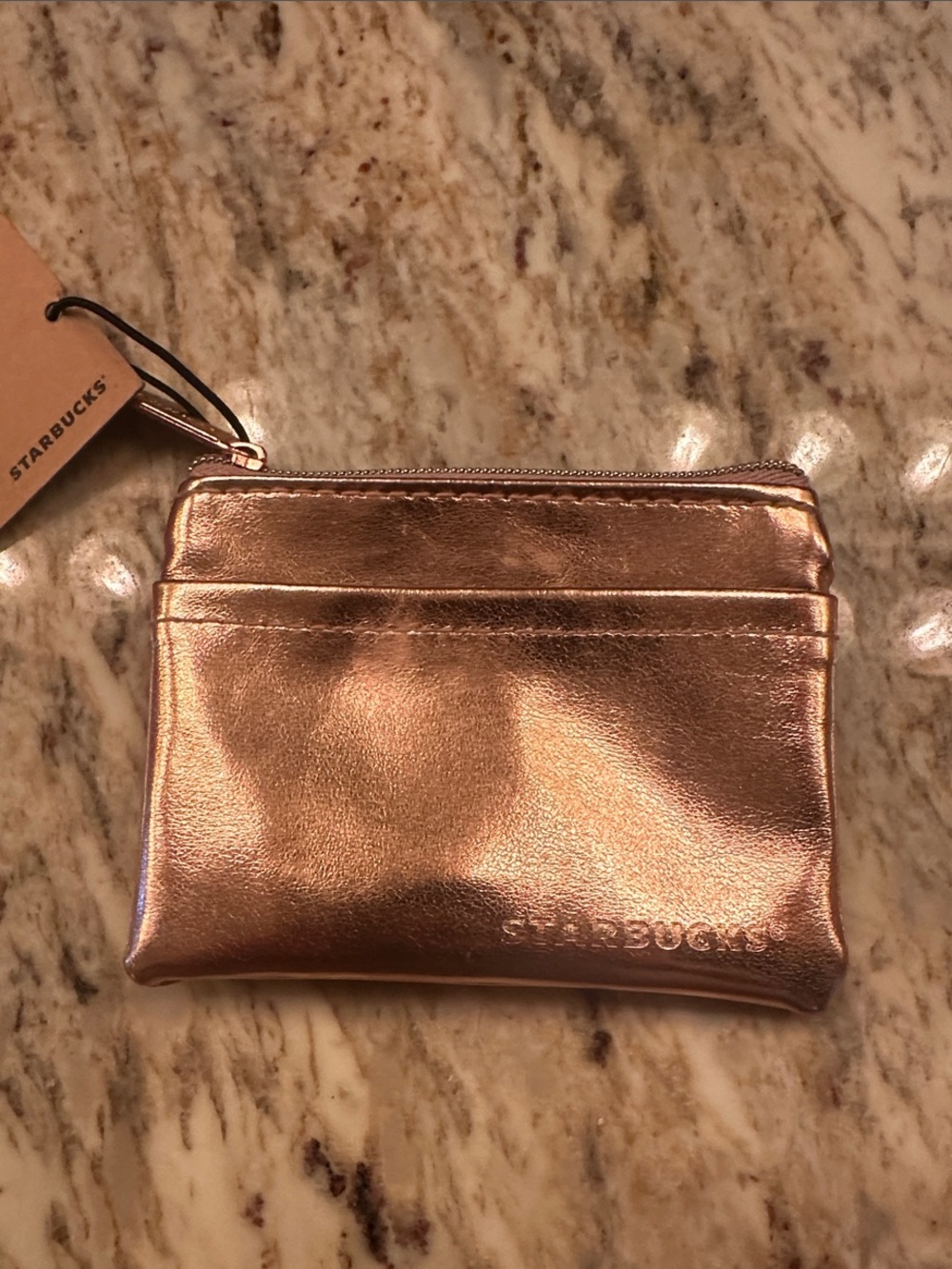 Starbucks Metallic Rose Gold Card Pouch